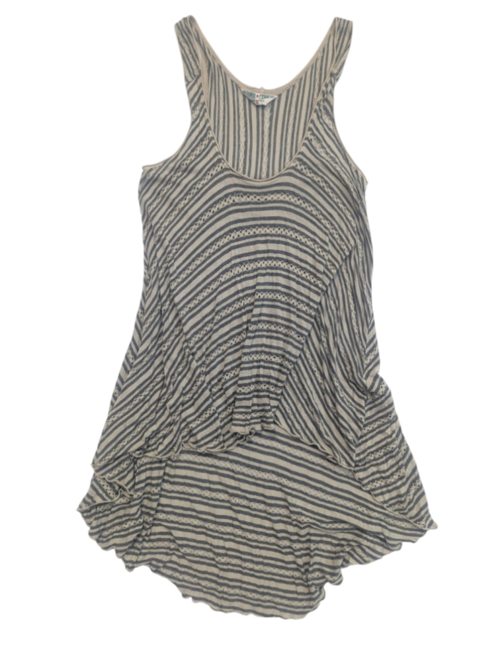Hard Tail Forever Hi-Lo Flowy Striped Tank Top Small